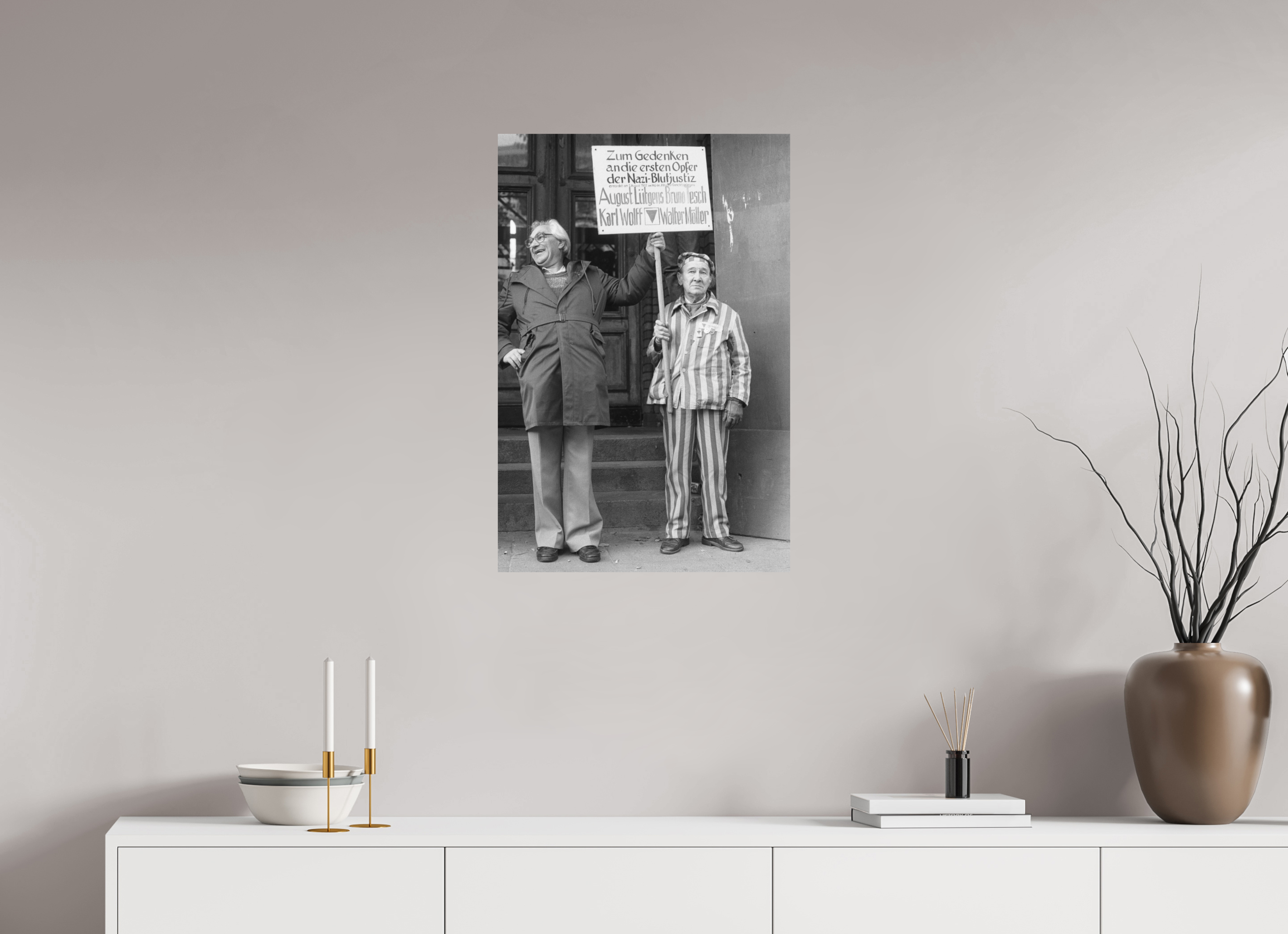 50 x 75 cm, 2. Foto auf Alu-Dibond Johannes Hartmann: Opfer der NS-Justiz (S/W-Foto)