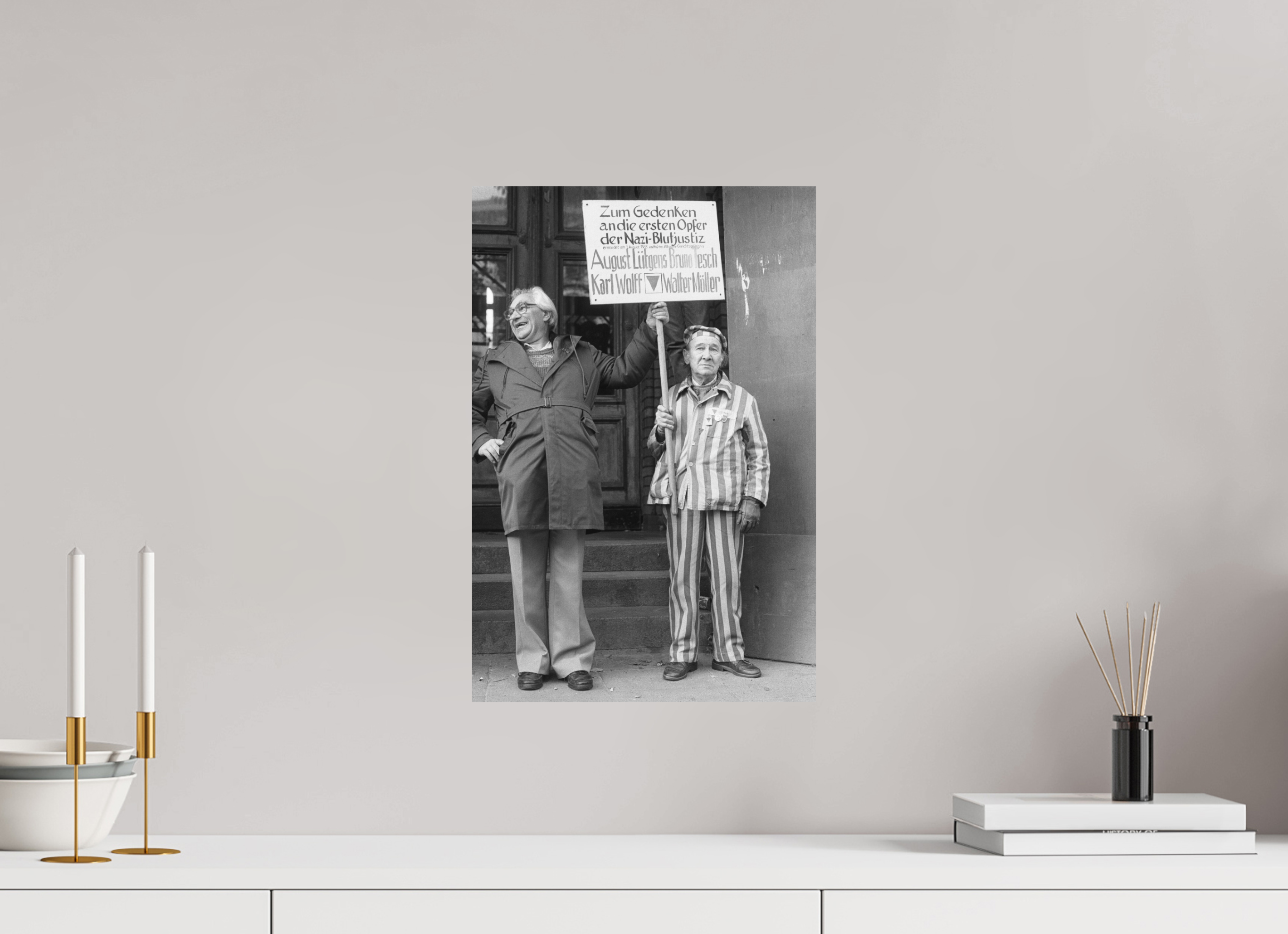 30 x 45 cm, 2. Foto auf Alu-Dibond Johannes Hartmann: Opfer der NS-Justiz (S/W-Foto)