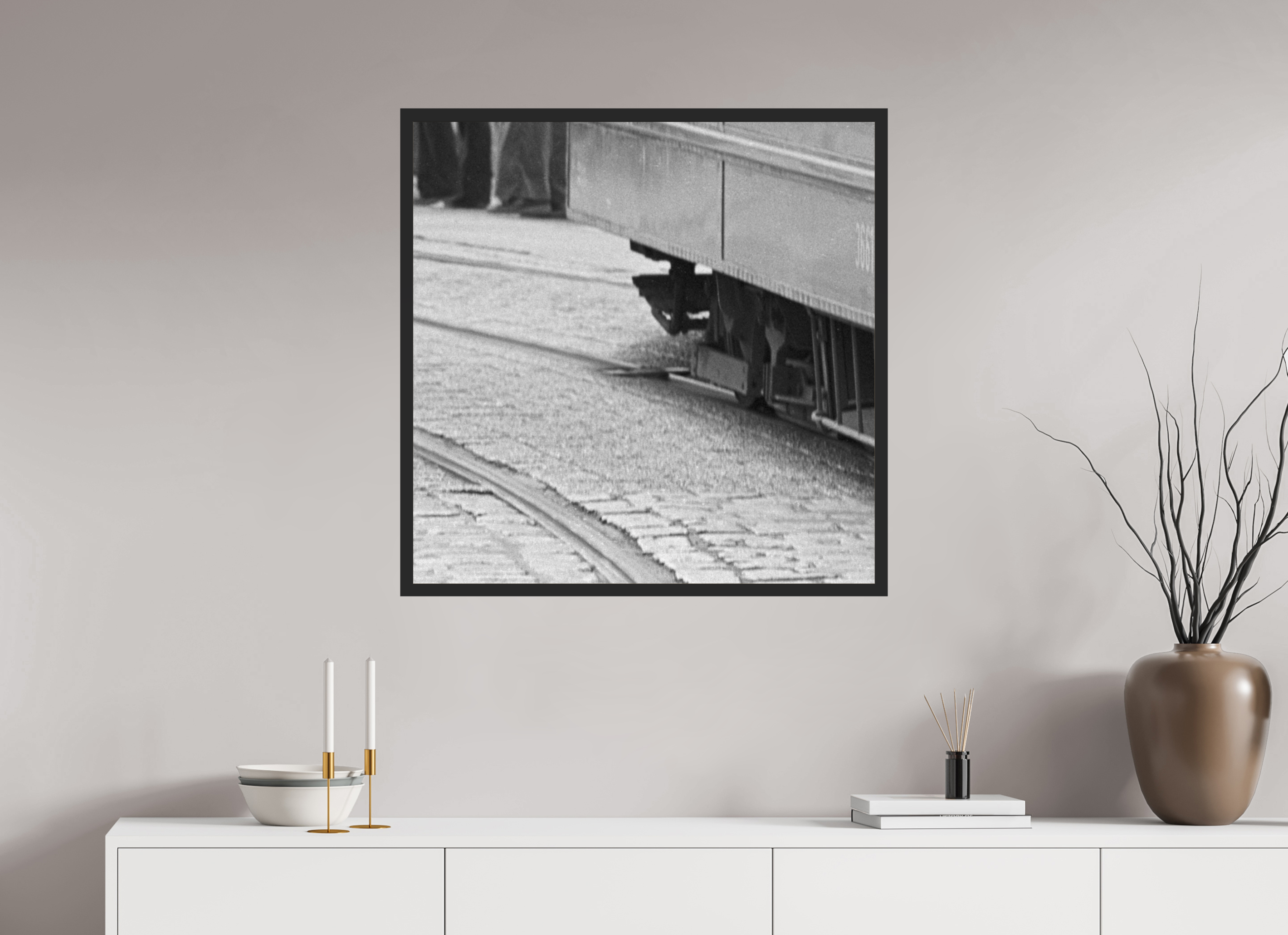 80 x 80 cm, 4a. Foto im Holz-Rahmen (20mm) Nie wieder… (2)