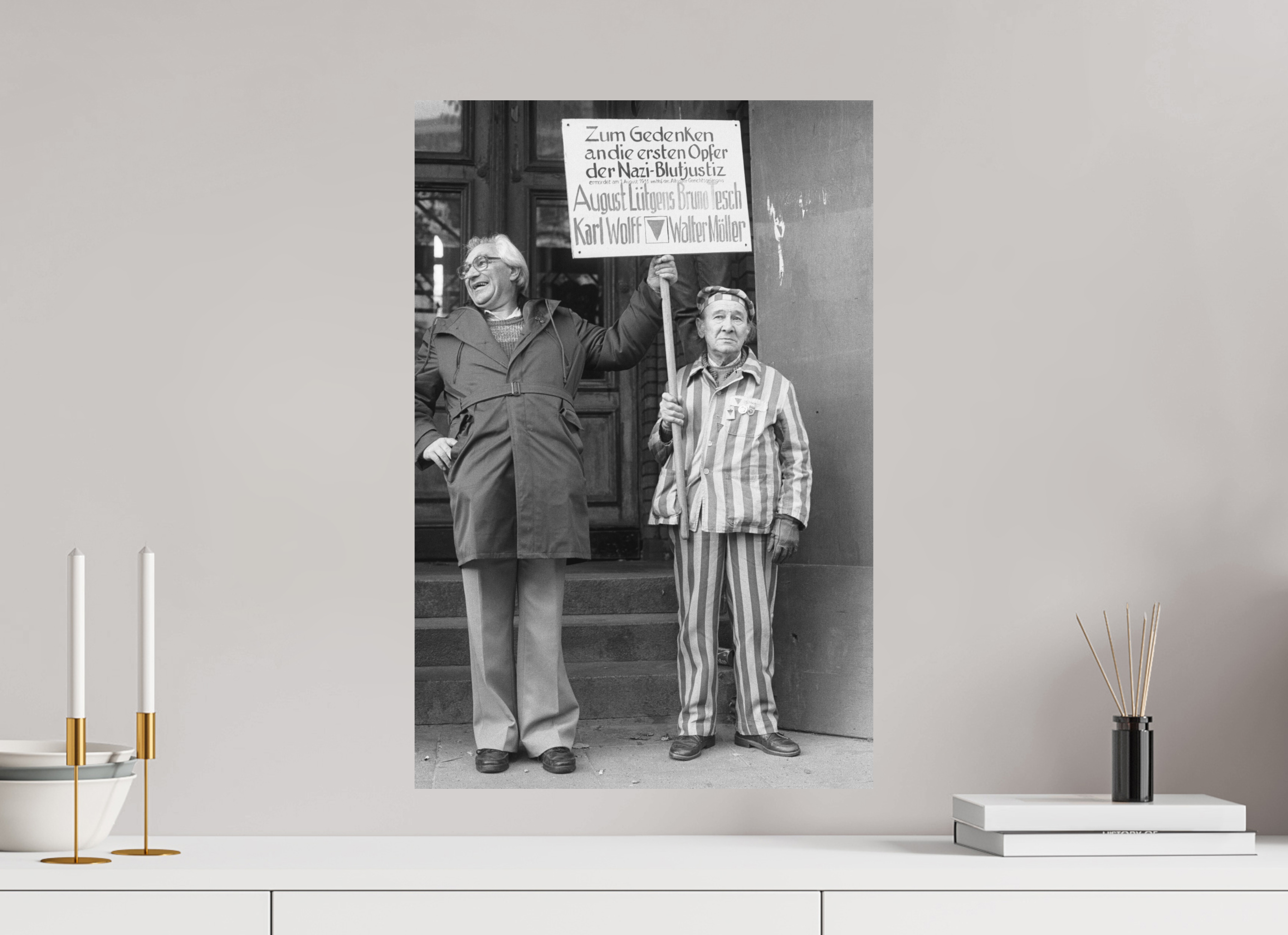 40 x 60 cm, 2. Foto auf Alu-Dibond Johannes Hartmann: Opfer der NS-Justiz (S/W-Foto)