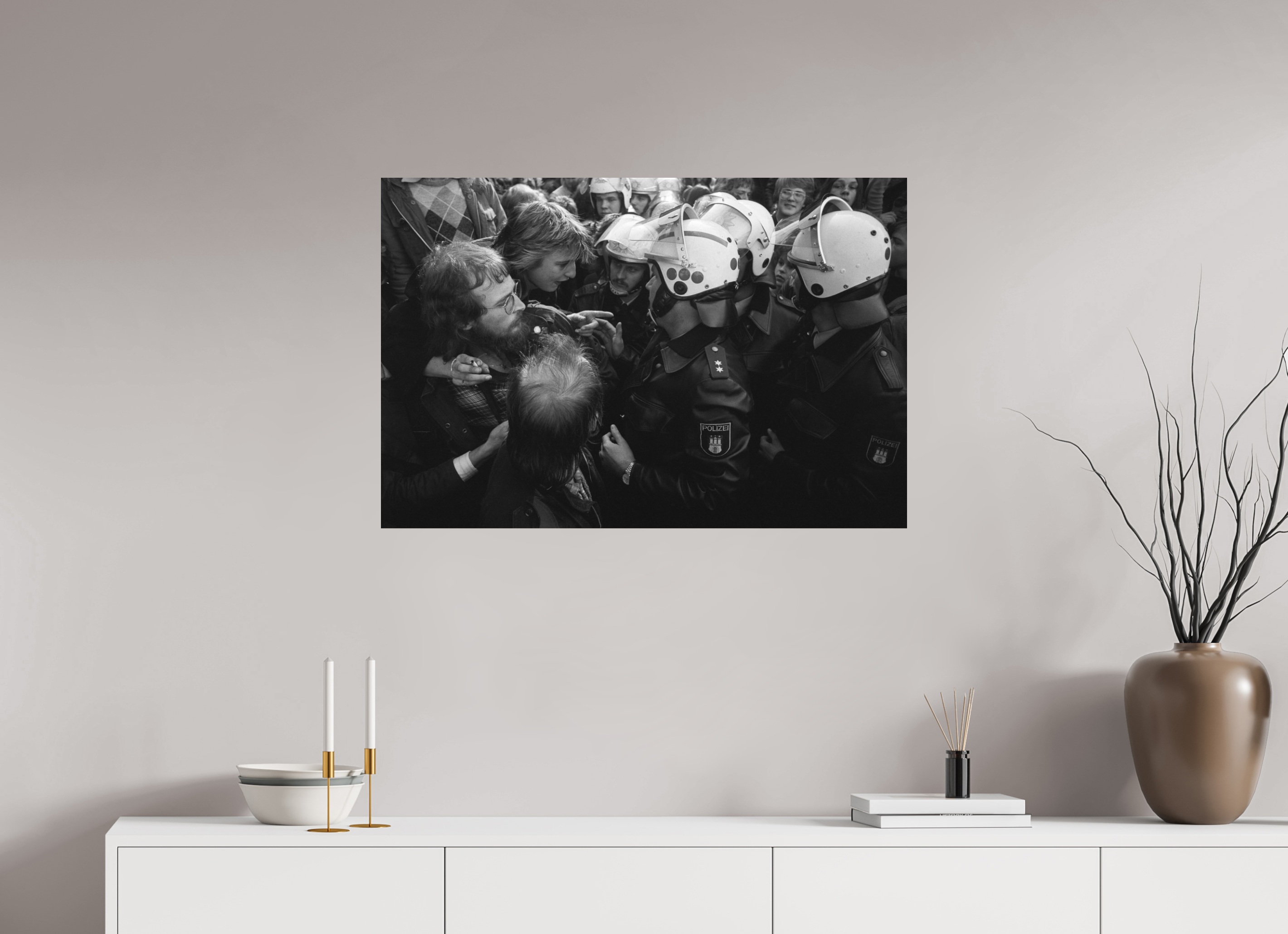 90 x 60 cm, 2. Foto auf Alu-Dibond Johannes Hartmann: Unerschrocken (S/W-Foto)