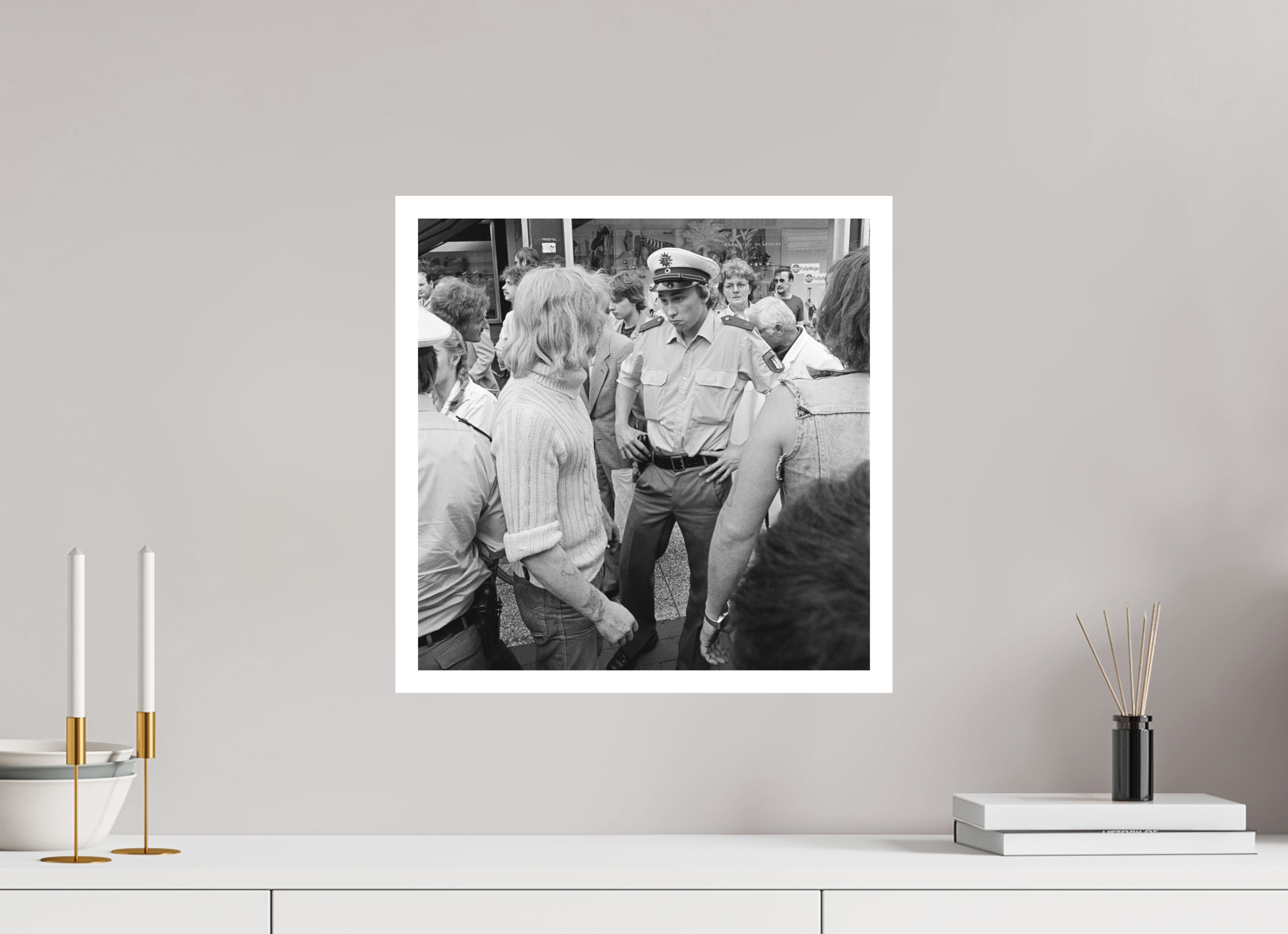 40 x 40 cm, 1. Foto mit Weißrand Johannes Hartmann: Auge in Auge (S/W-Foto)