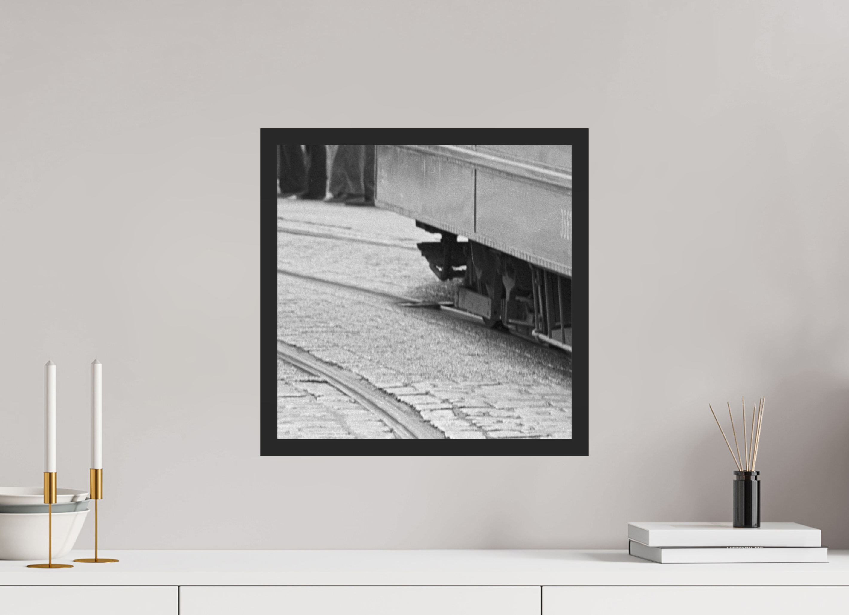 40 x 40 cm, 4a. Foto im Holz-Rahmen (20mm) Nie wieder… (2)