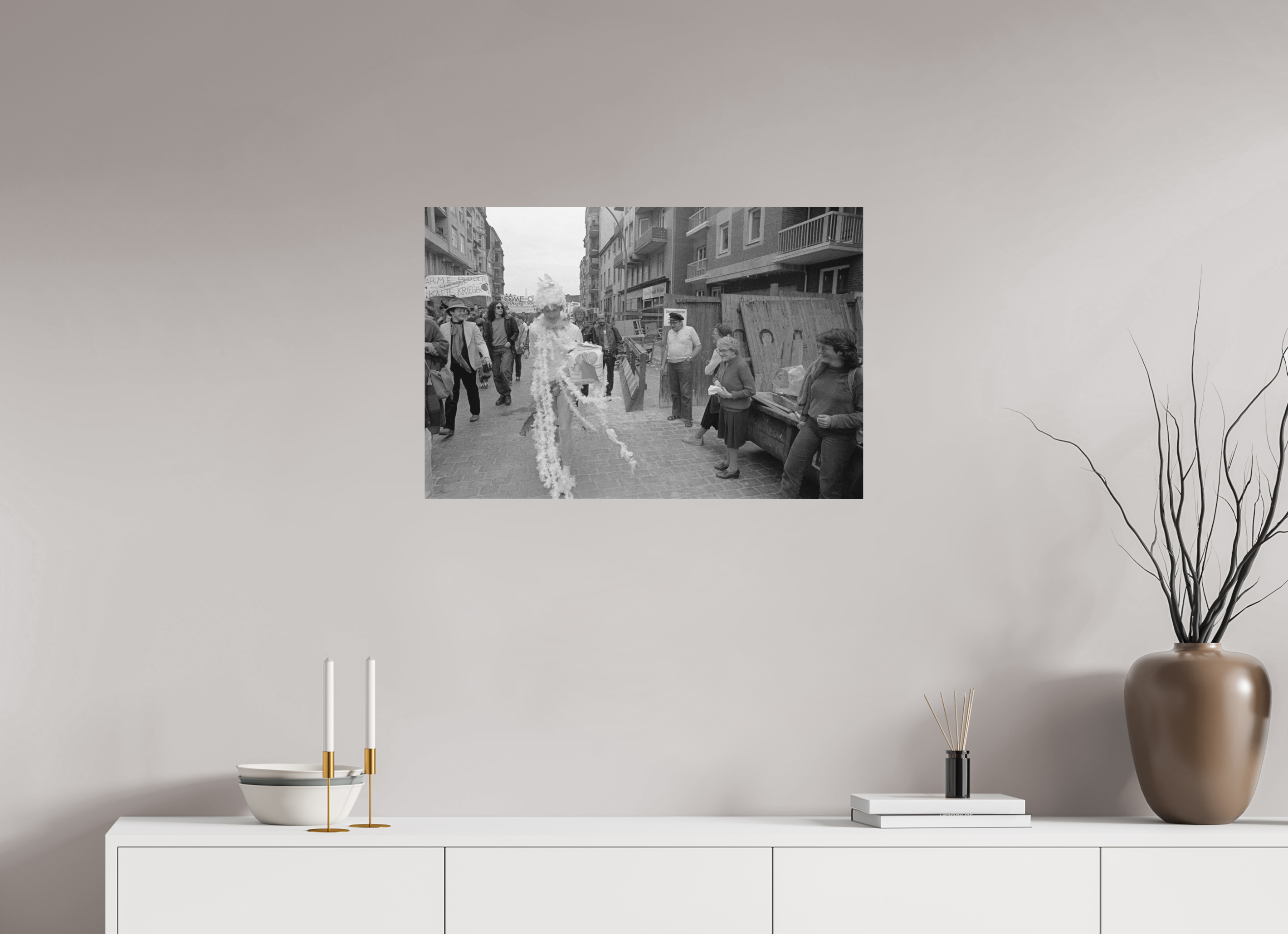 75 x 50 cm, 2. Foto auf Alu-Dibond Johannes Hartmann: Christopher Street Day 2 (S/W-Foto)