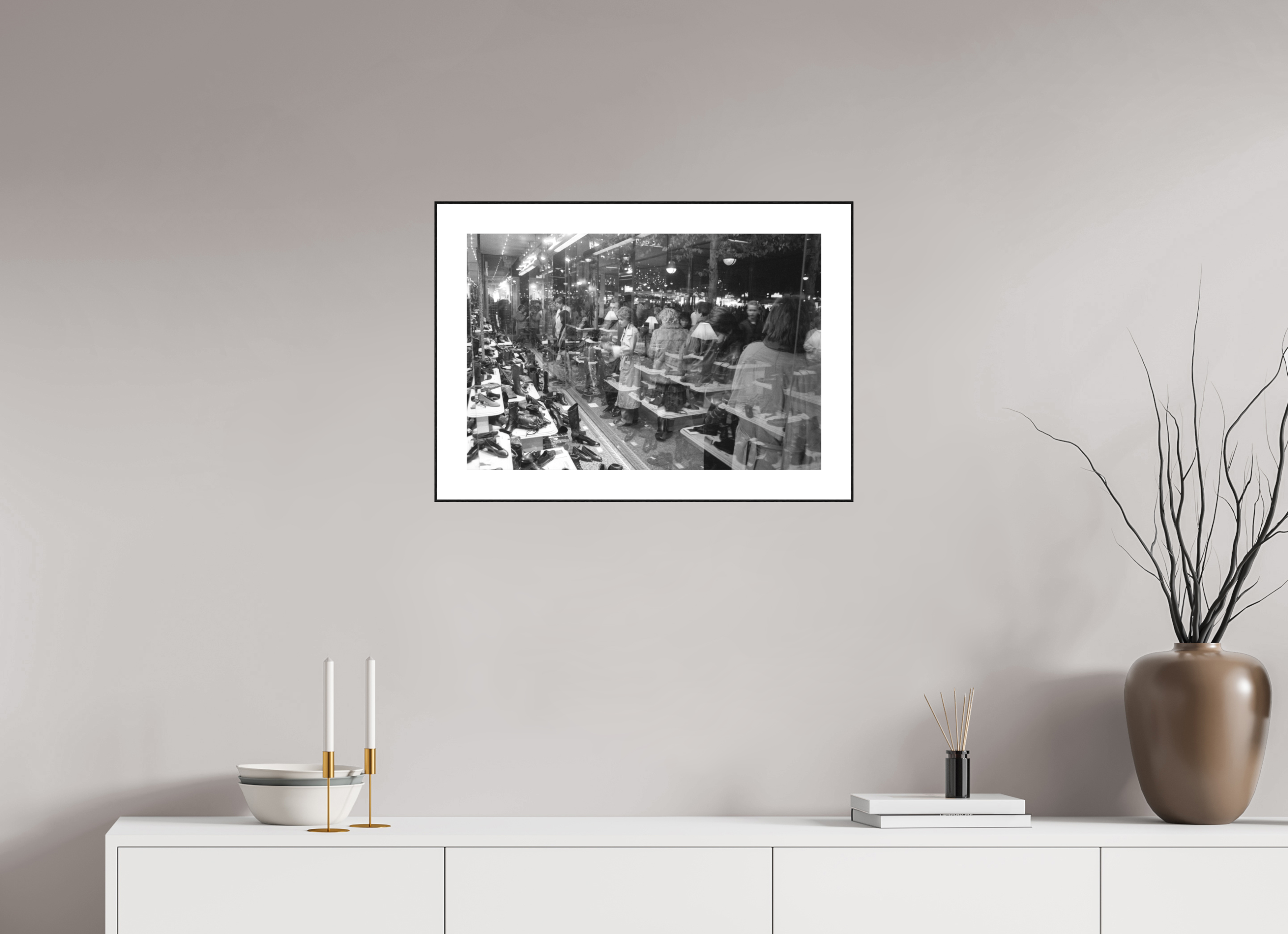 60 x 40 cm, 3b. Foto in ArtBox (4mm) mit Weißrand Johannes Hartmann: Schau doch mal (S/W-Foto)