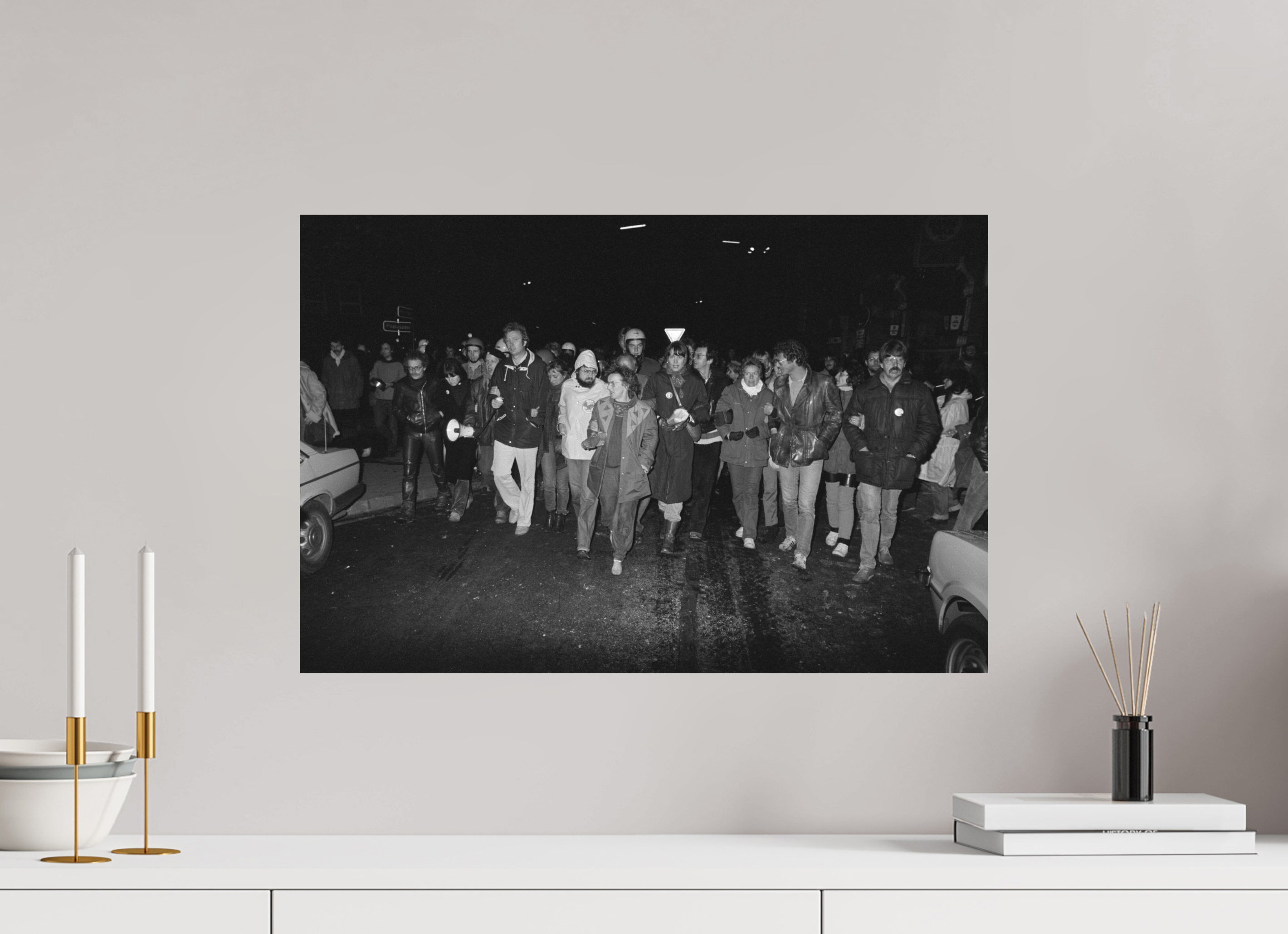 60 x 40 cm, 2. Foto auf Alu-Dibond Johannes Hartmann: Springer blockieren (S/W-Foto)