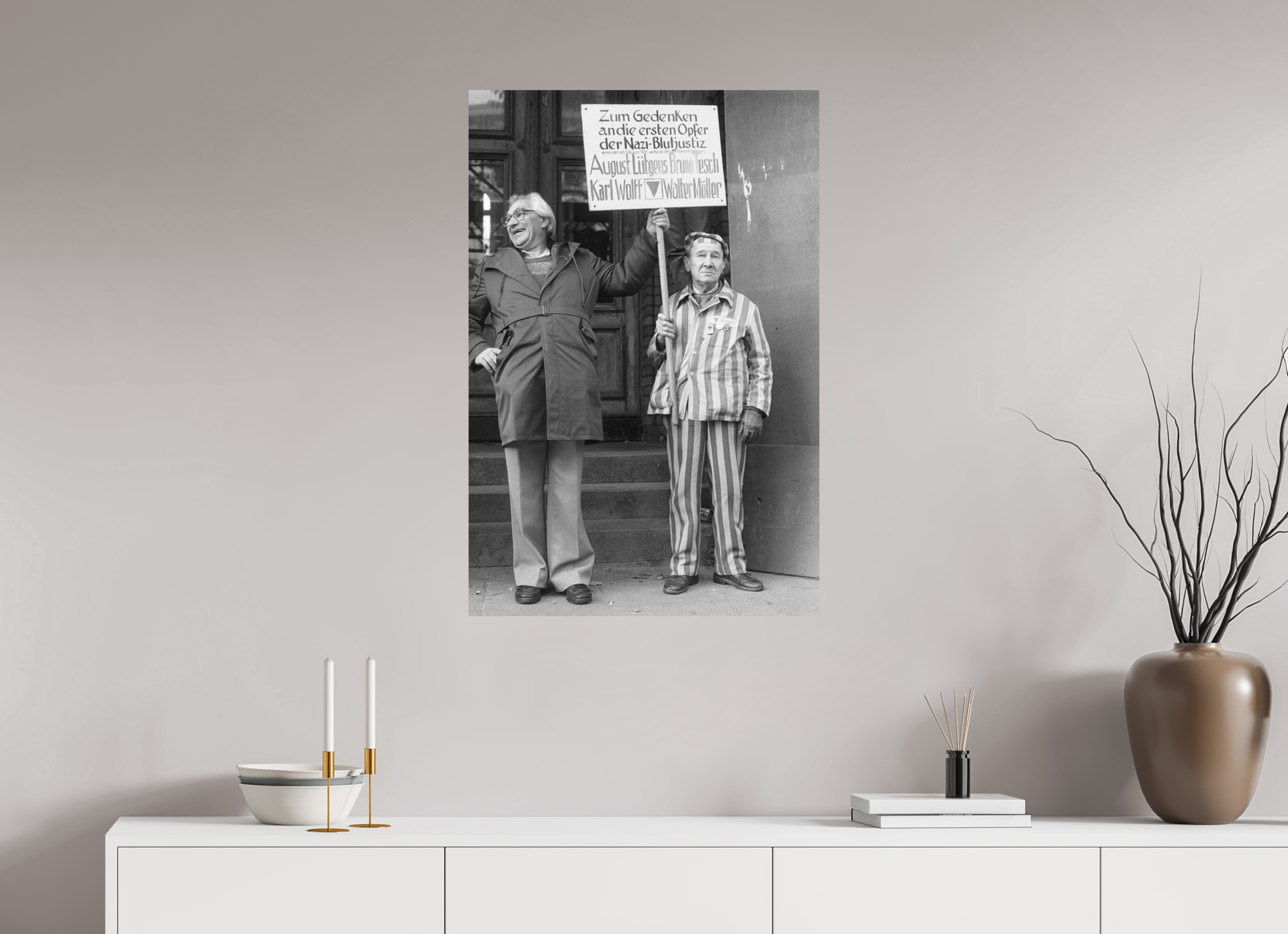 60 x 90 cm, 2. Foto auf Alu-Dibond Johannes Hartmann: Opfer der NS-Justiz (S/W-Foto)