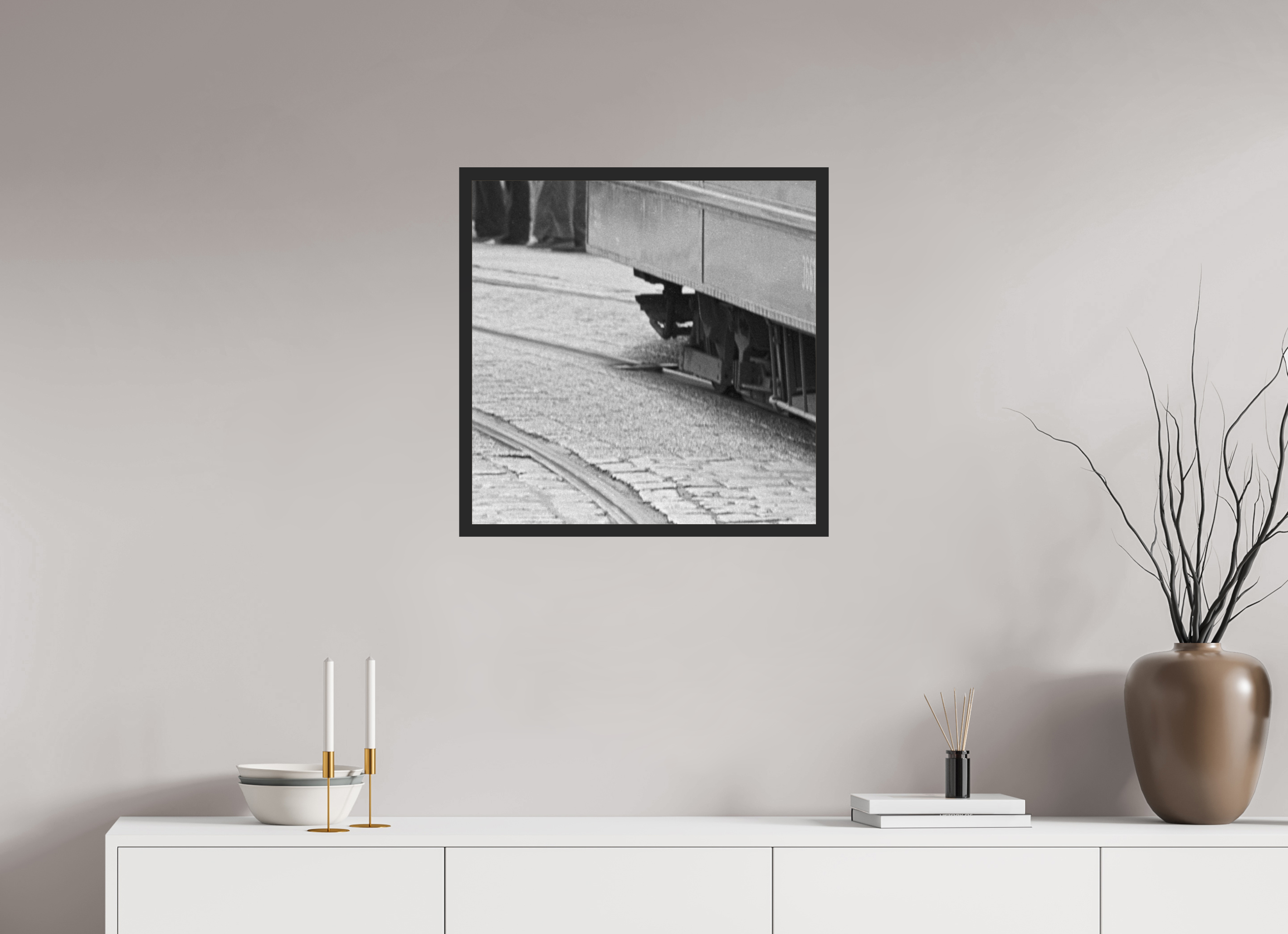 60 x 60 cm, 4a. Foto im Holz-Rahmen (20mm) Nie wieder… (2)