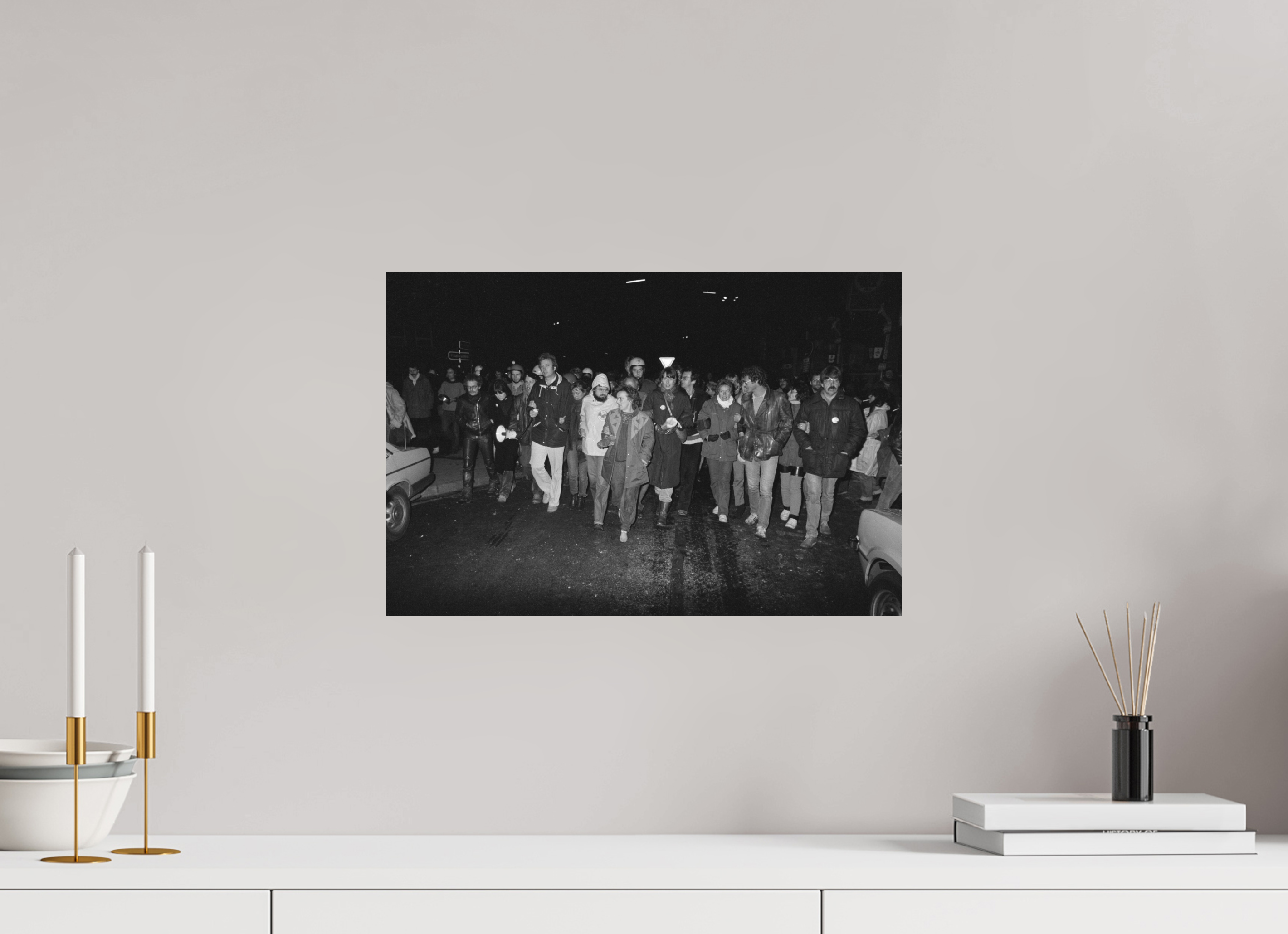 45 x 30 cm, 2. Foto auf Alu-Dibond Johannes Hartmann: Springer blockieren (S/W-Foto)