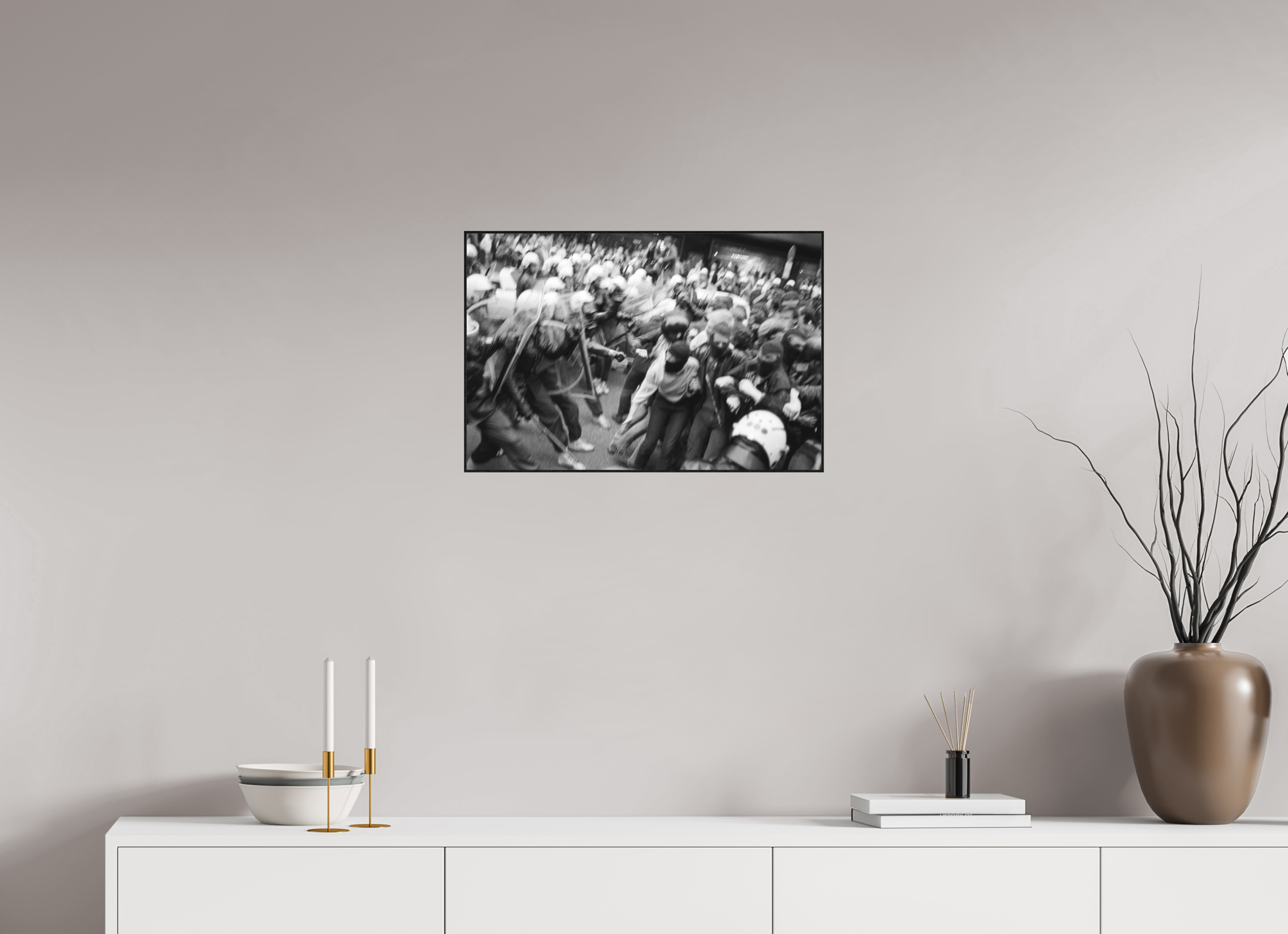 60 x 40 cm, 3a. Foto in ArtBox (4mm) Johannes Hartmann: Schwarze Blöcke (S/W-Foto)