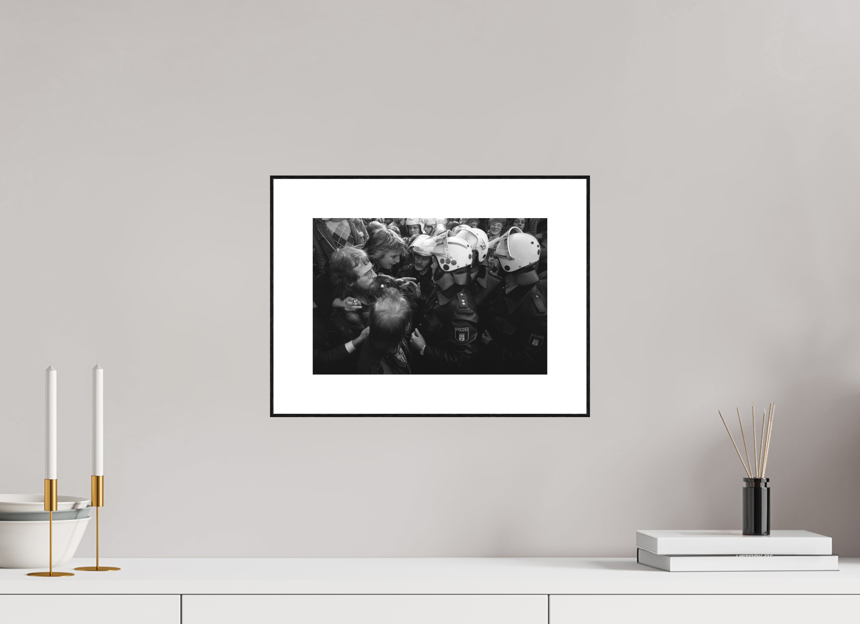 30 x 20 cm, 3b. Foto in ArtBox (4mm) mit Weißrand Johannes Hartmann: Unerschrocken (S/W-Foto)