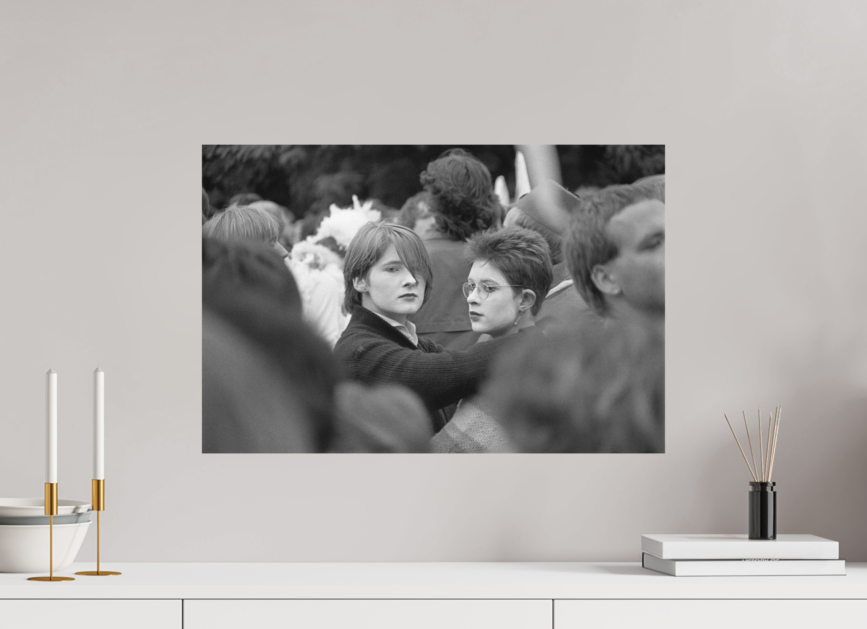 60 x 40 cm, 2. Foto auf Alu-Dibond Johannes Hartmann: Plötzlich mittendrin (S/W-Foto)