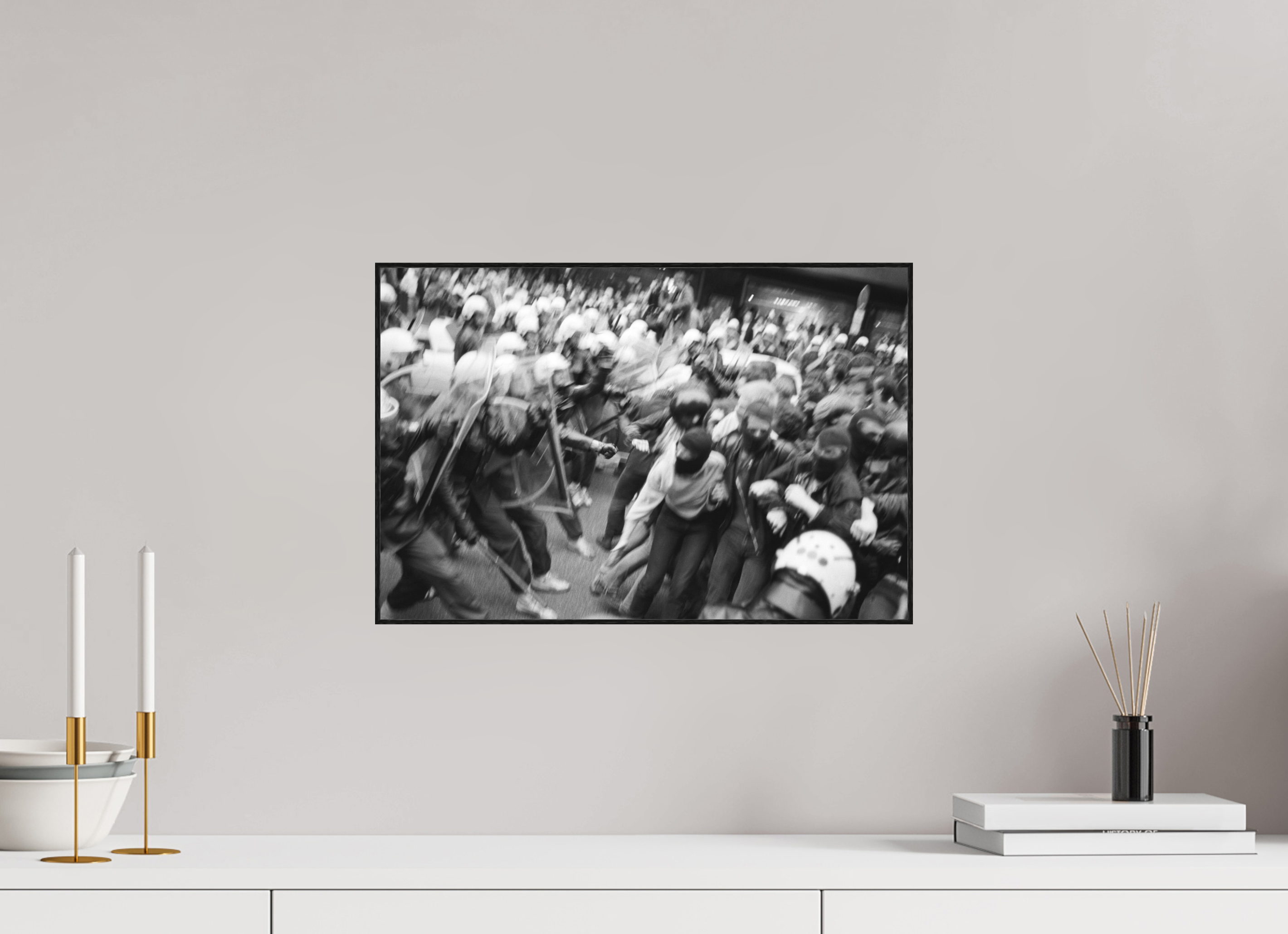 45 x 30 cm, 3a. Foto in ArtBox (4mm) Johannes Hartmann: Schwarze Blöcke (S/W-Foto)