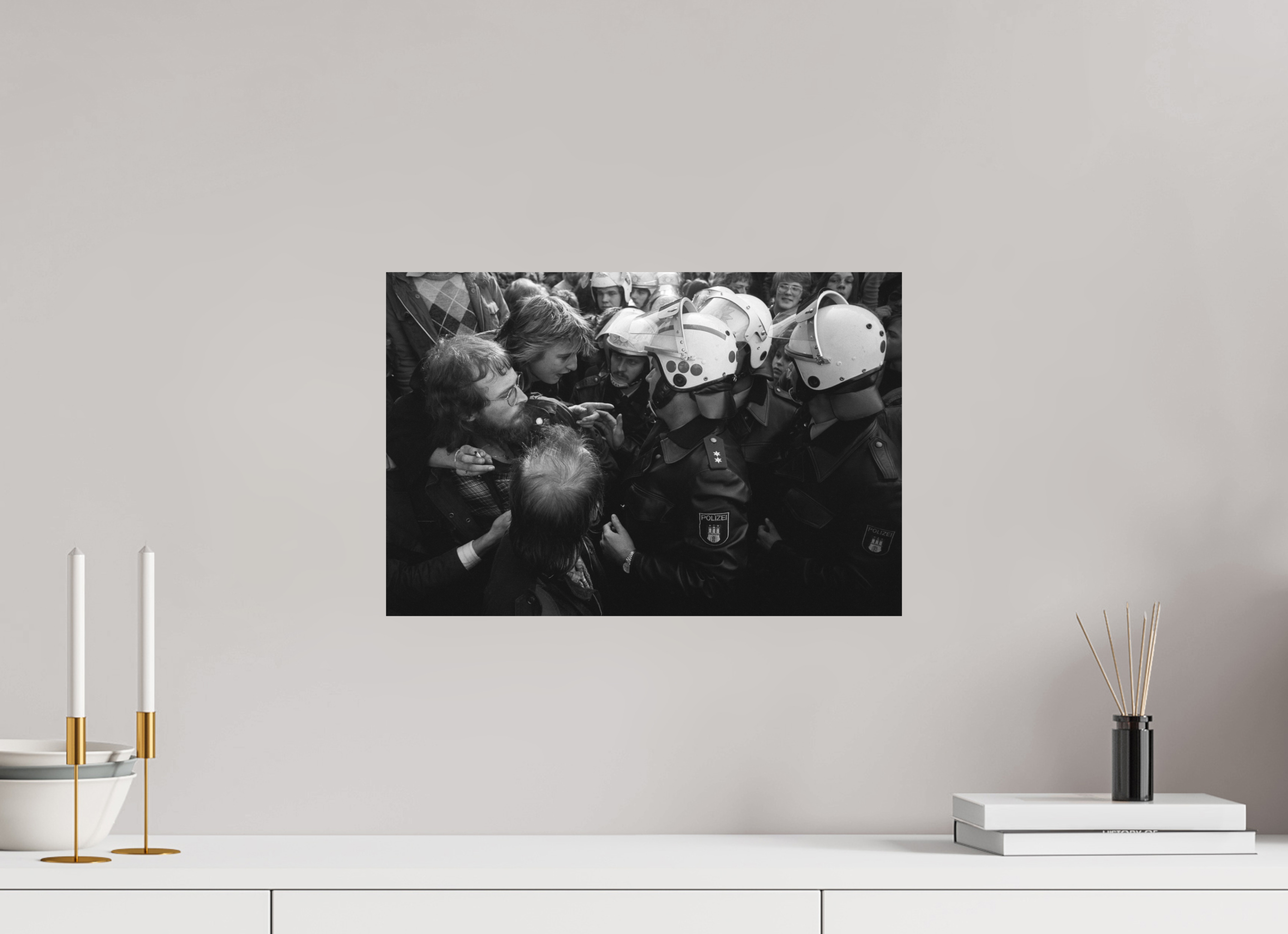 45 x 30 cm, 2. Foto auf Alu-Dibond Johannes Hartmann: Unerschrocken (S/W-Foto)